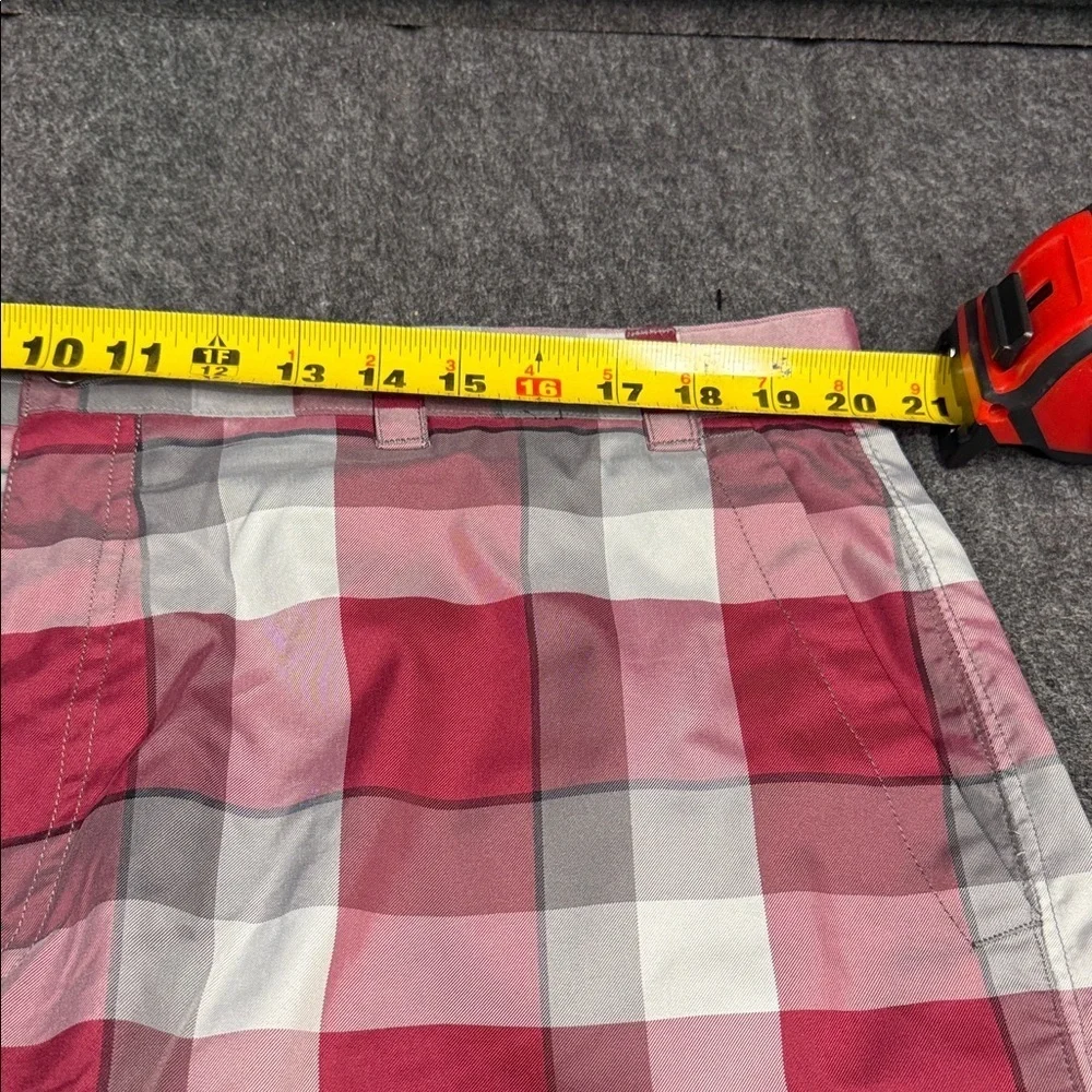 Callaway Men's Red and Gray Plaid Shorts